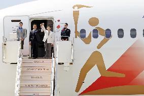 Arrival of Olympic flame in Japan