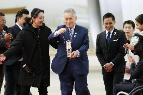 Arrival of Olympic flame in Japan