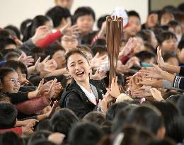 Promotional event for Tokyo Games torch relays