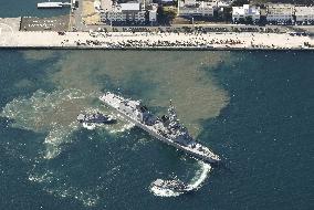 Japanese destroyer bound for Middle East on intel-gathering mission
