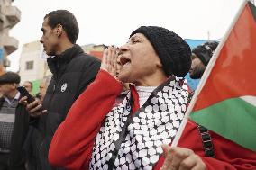 Protest against Trump's Middle East peace plan