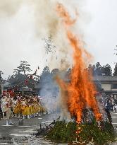 Fire festival at Japanese temple