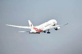 Plane used to transport Olympic flame