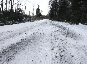 Lack of snow on cross-country course in Hokkaido