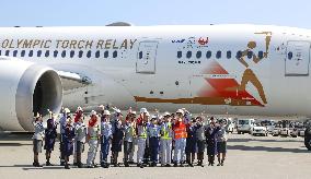 Plane used to transport Olympic flame