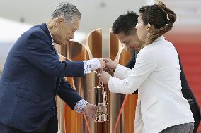 Arrival of Olympic flame in Japan