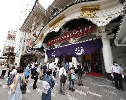 Reopening of Kabuki theater in Tokyo