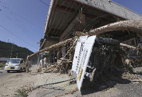 Aftermath of flooding in southwestern Japan