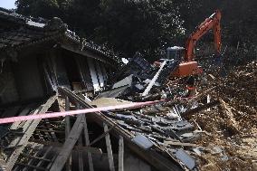 1 month after torrential rain in southwestern Japan