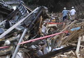 1 month after torrential rain in southwestern Japan