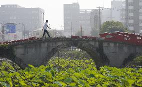 1 month after torrential rain in southwestern Japan