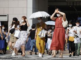 Extremely hot day in Japan