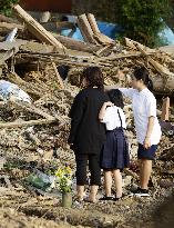 1 month after torrential rain in southwestern Japan