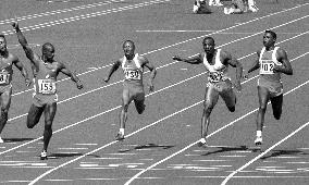 Men's 100m sprint final at 1988 Seoul Olympics