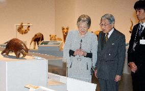 Emperor, empress at mammal exhibition