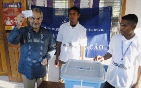 E. Timor voting begins to elect 2nd president