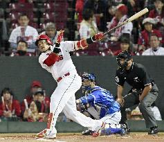 Baseball: Hiroshima Carp's Xavier Batista