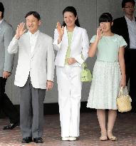 Japanese crown prince, family in Tochigi