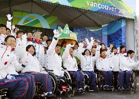 Japanese athletes at Paralympic village in Whistler