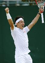 Nishikori through to career-best 4th round at Wimbledon