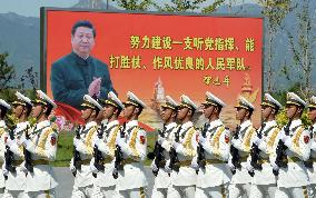 China holds practice for military parade