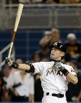Marlins' Ichiro at bat in his 10,000th plate appearance