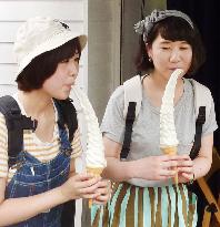 Soft serve ice cream claimed to be Japan's longest