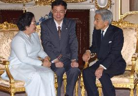 Emperor, empress exchange farewells with Megawati