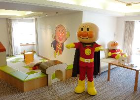 Hotel offers suite filled with animation hero Anpanman goods