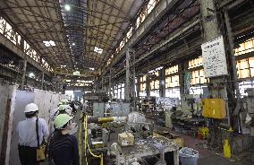 Work continues at Japan's oldest steel-frame factory