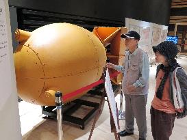 Life-size model of Pumpkin bomb displayed at fair of Nagaoka bombing