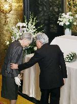 Emperor, empress visit memorial hall dedicated to work-related dead