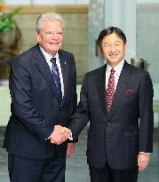 German Pres. Gauck meets with Crown Prince Naruhito
