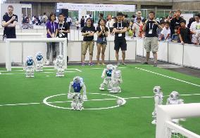 Robots compete in RoboCup championship in Nagoya