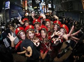 Halloween in Tokyo's Shibuya commercial district