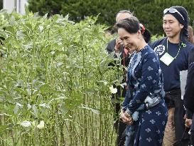 Suu Kyi visits Fukushima