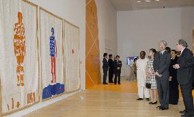 Prince Akishino, daughter visit African exhibition