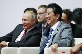 Japanese PM Abe and Russian President Putin
