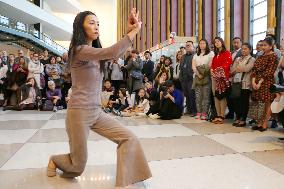 Japanese dancer performs at U.N. lobby