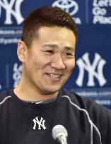 N.Y. Yankees pitcher Tanaka attends press conference