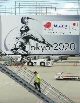 Painting at Haneda airport promotes Olympics, Paralympics