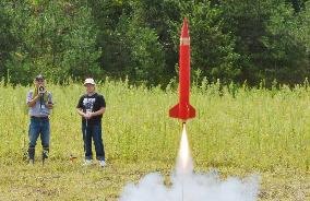 Mini rocket launched in national high school rocketry contest
