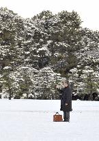 Snow covers Tokyo