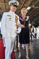 Adm. Harris leaves ceremony after becoming head of U.S. Pacific Command