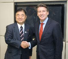 Japan's Olympics minister seeks advice from London Games head Coe
