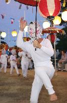 Fox dance at southwestern Japan festival