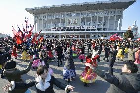 N. Korea basks in afterglow of rocket launch on key anniversary