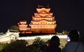 Himeji Castle illuminated to mark World Alzheimer's Day