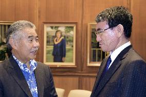 Hawaii governor meets Japan foreign minister
