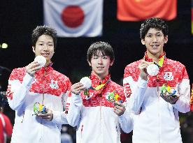 Olympics: Japan wins men's table tennis team silver